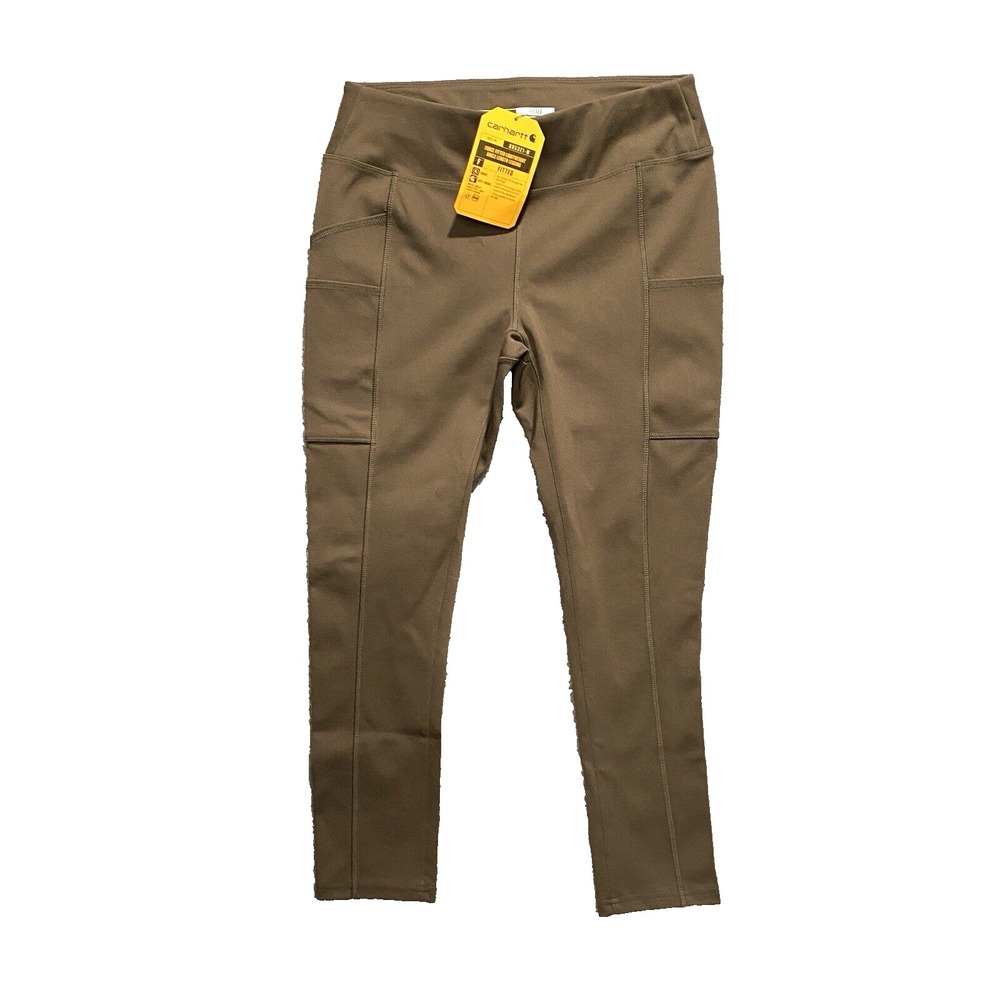 Carhartt Force Fitted Lightweight Leggings Size‎ Small Green Ankle Pockets NWT